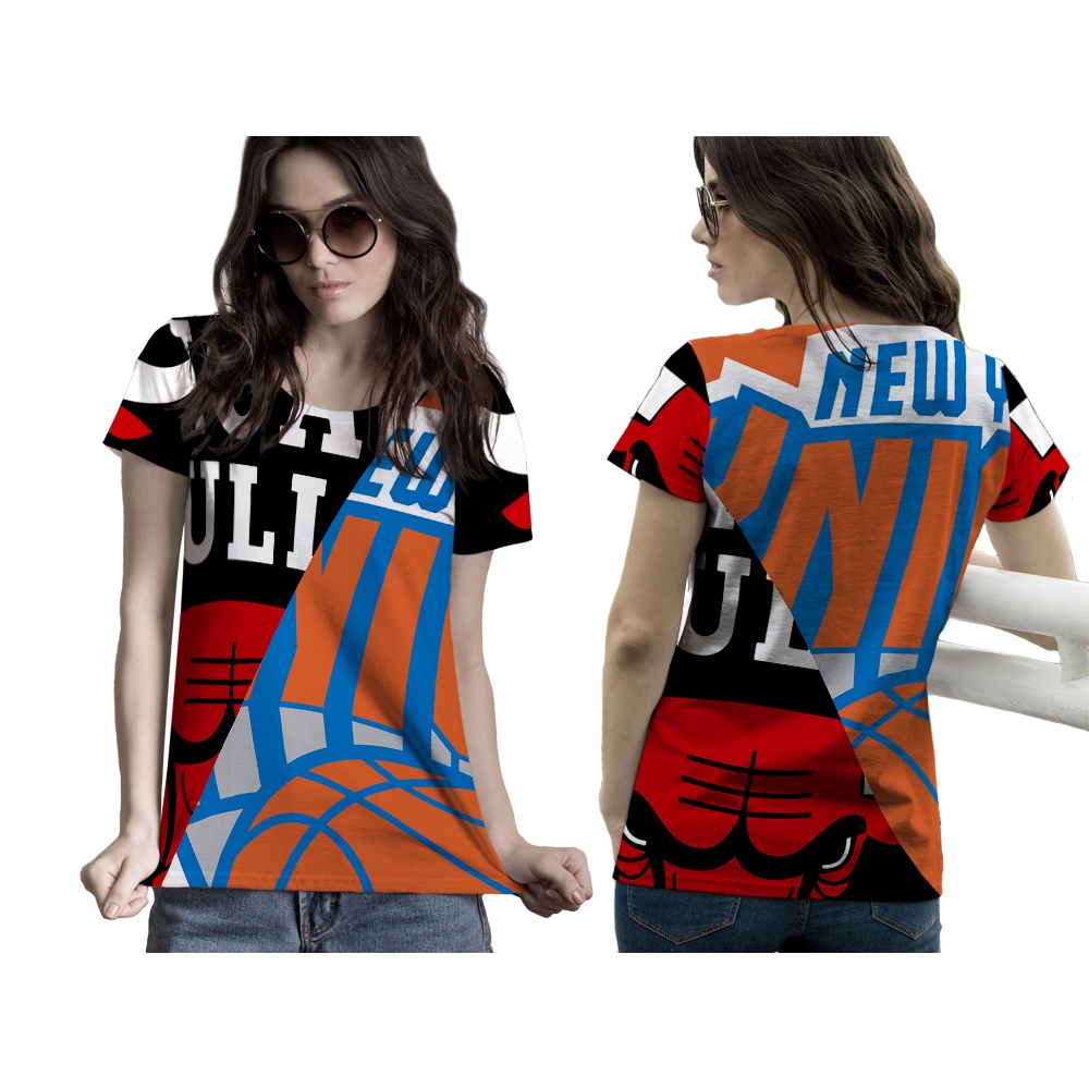 Tinishop - Kaos Wanita Chicago Bulls | Kaos Atasan Printing Chicago Bulls Original FullPrint