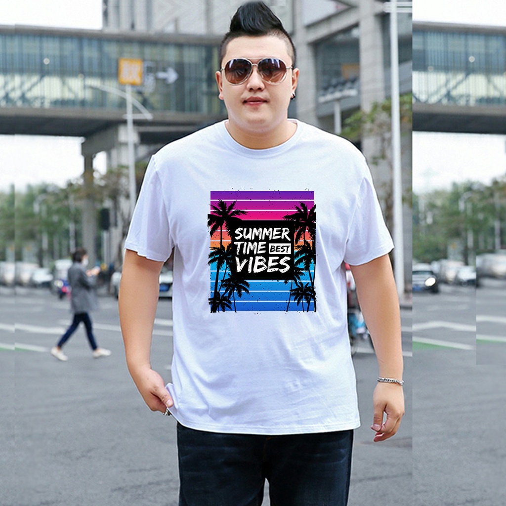 Baju Kaos Pria Jumbo Vacation Tshirt Bigsize XL XXL Distro DTF