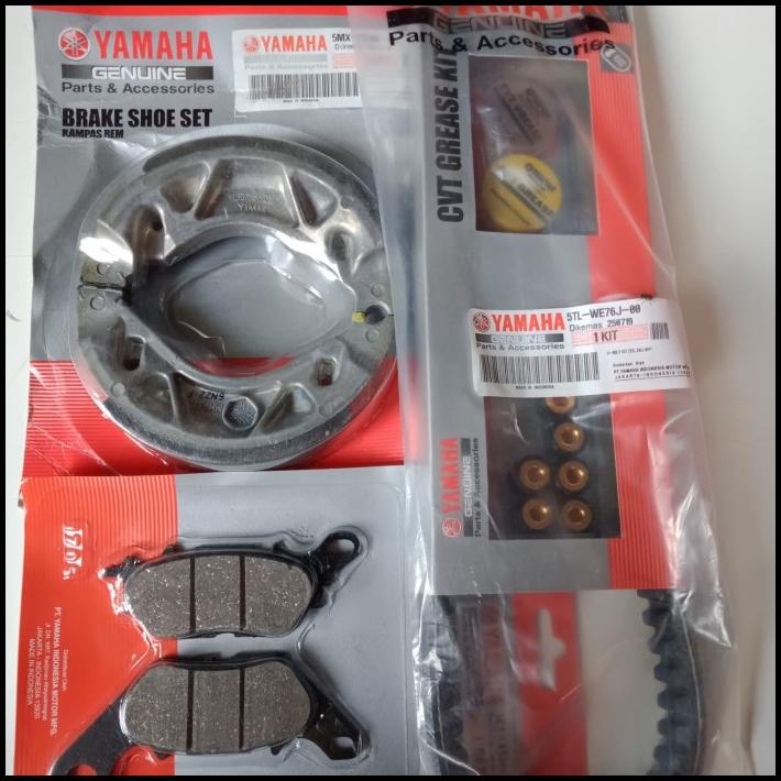 Vambelt Set Komplit Kampas Rem Depan Belakang Mio Sporty Mio Smile.