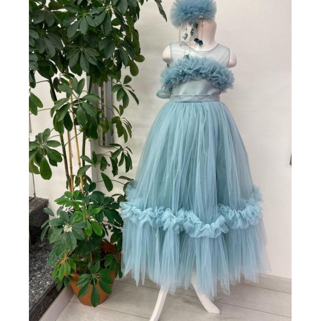 LONG DRESS ANAK PEREMPUAN GAUN PESTA ULANG TAHUN BAYI PEREMPUAN DRESS PRINCESS JASMINE ELSA BAYI PER