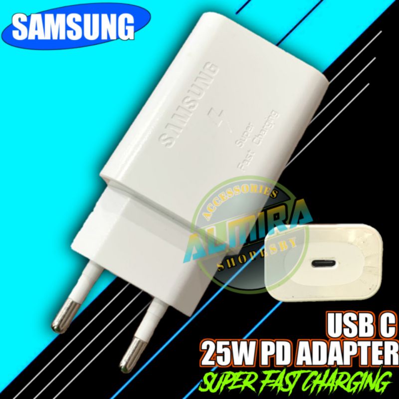 Kepala Charger/Adapter Charger Samsung Usb C Fast Charging 25W A51 A71 A70 A80 NOTE 10 Fast Charging By Samsung.-4