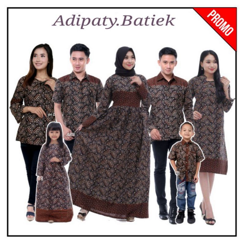 COUPLE BATIK KELUARGA || SETELAN COUPLE BATIK AYAH IBU ANAK CEWEK COWOK || COUPLE BATIK FAMILY GAMIS