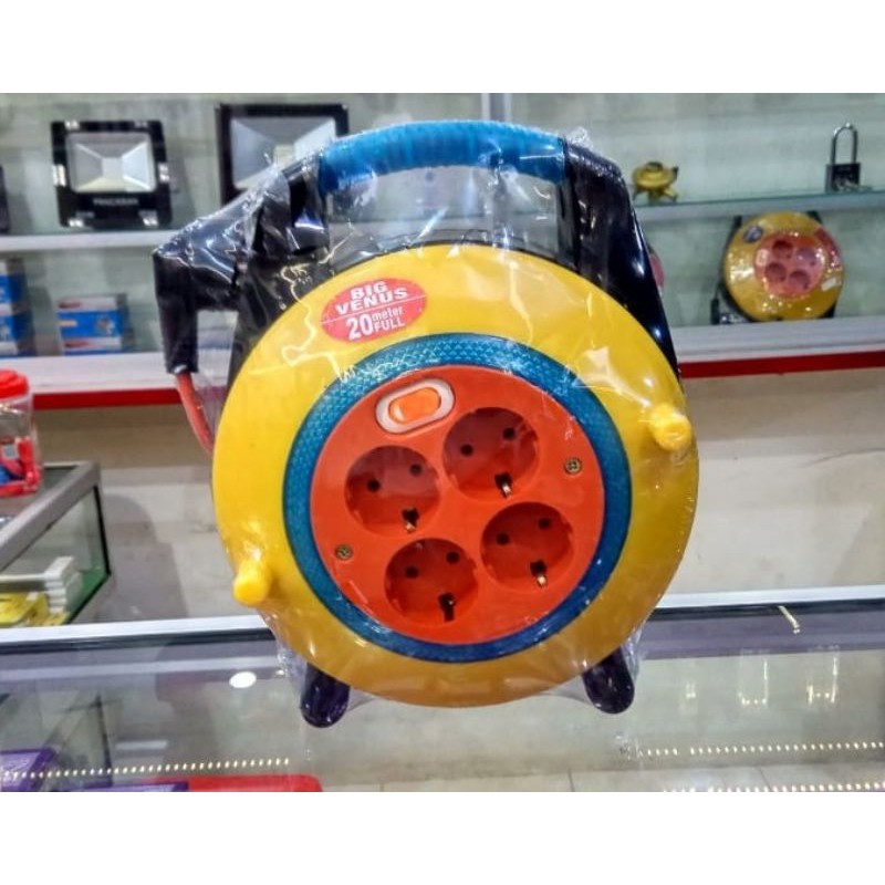 Stop kontak  kabel roll box kabel 20 Meter Full merk venus