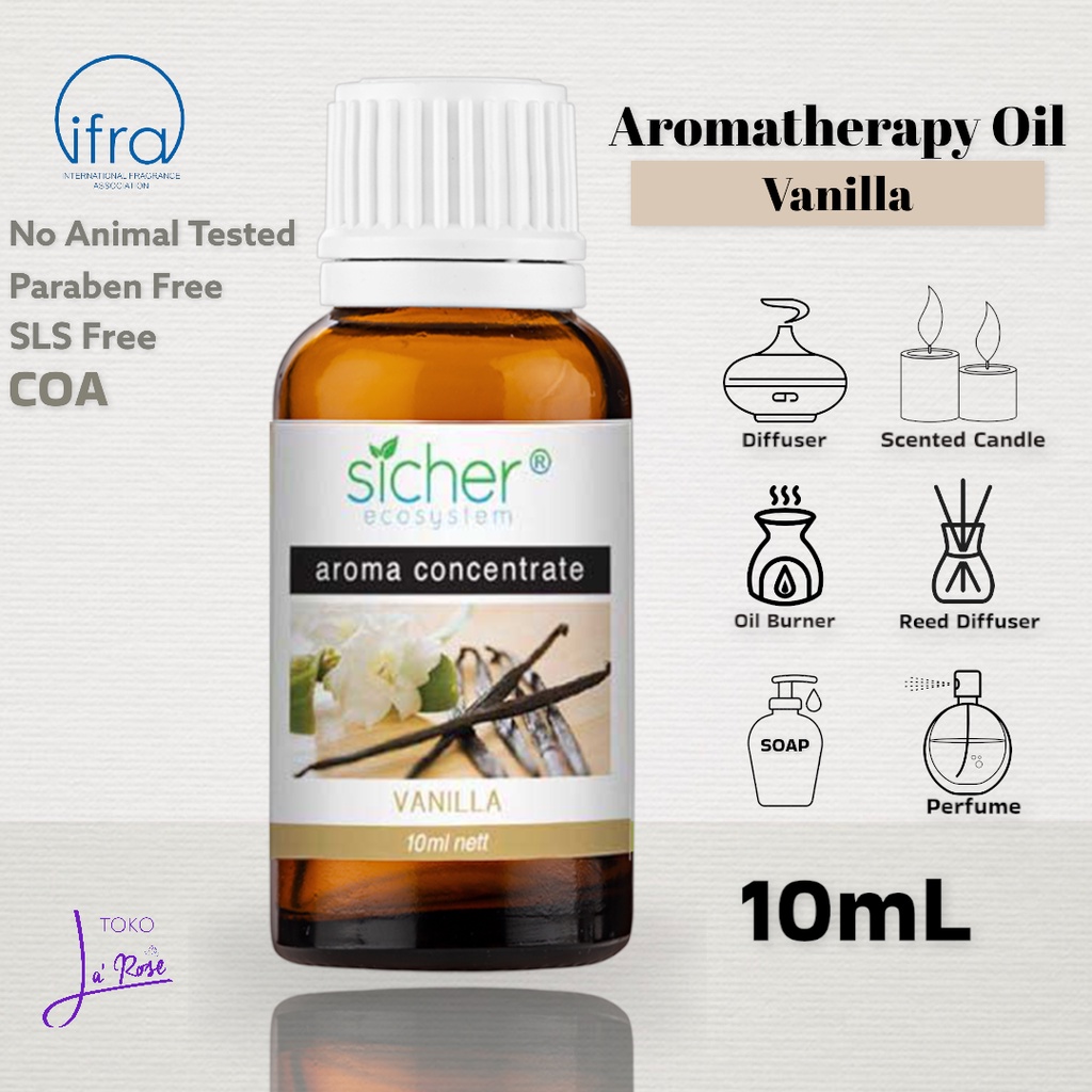 Vanilla Aromatherapy Sicher Essential Oil Pewangi Ruangan Aromaterapi Diffuser Humidifier 10ml