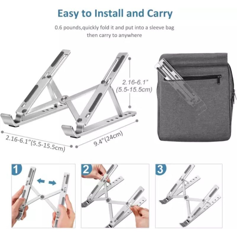 Dudukan Laptop Stand Holder Laptop Tablet Portable Folding