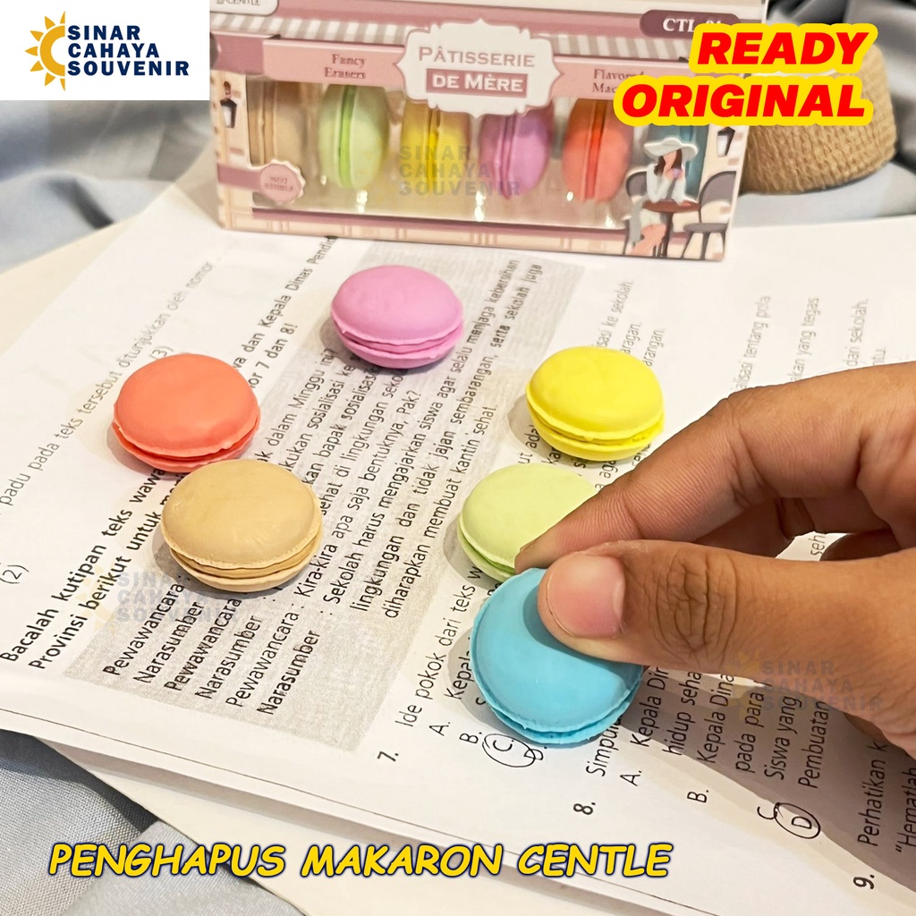 

Penghapus Bentuk Makaron Centle | Hapusan Pensil Macaron | ATK Murah Meriah | Souvenir Pesta Lucu Unik
