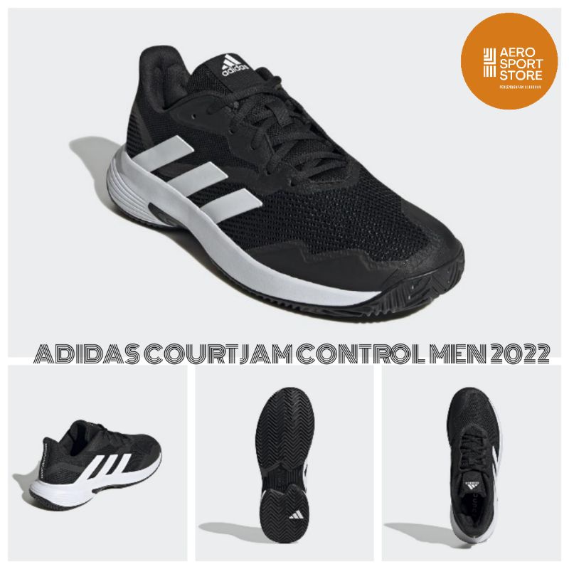 [ SEPATU TENIS LAPANGAN ADIDAS COURTJAM CONTROL MEN 2022 - HITAM ]