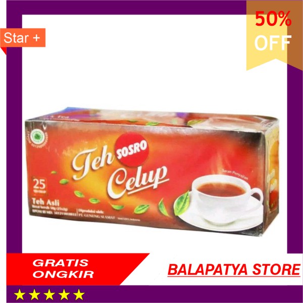 

STOK SISA 9 SAJA ! BURUAN !!! teh sosro celup 25 pcs