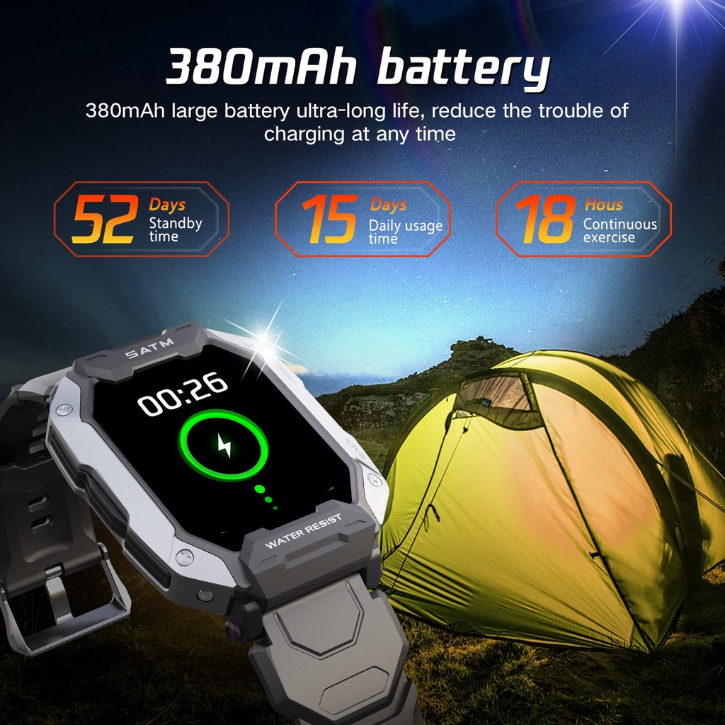 Bozlun Waterproof IP68 Smartwatch Berenang Water Resistance 5ATM Jam Tangan Rria  380Mah Bluetooth ganti wallpaper walpaper/Pria/amTangan Heart Rate blood pressure monitor Wireless charge