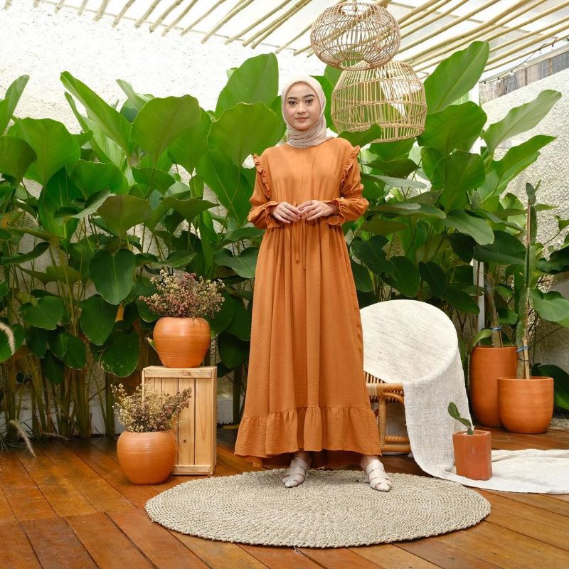 Gamis Katun Rayon Crinkle Karessa dress