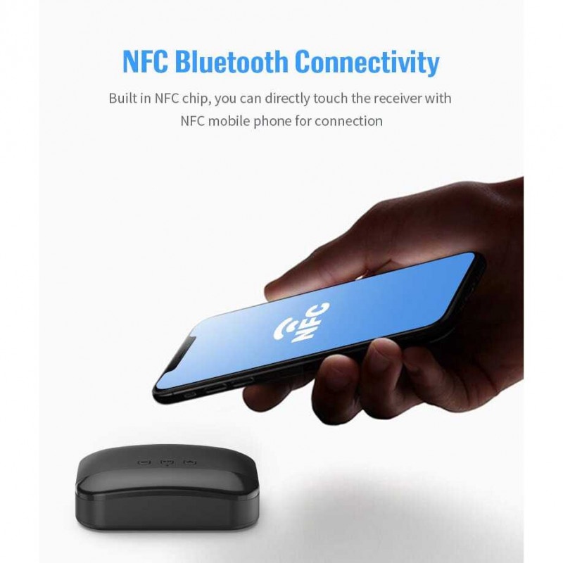 Audio Bluetooth 5.0 Universal Receiver Transmitter Adapter NFC RCA AUX