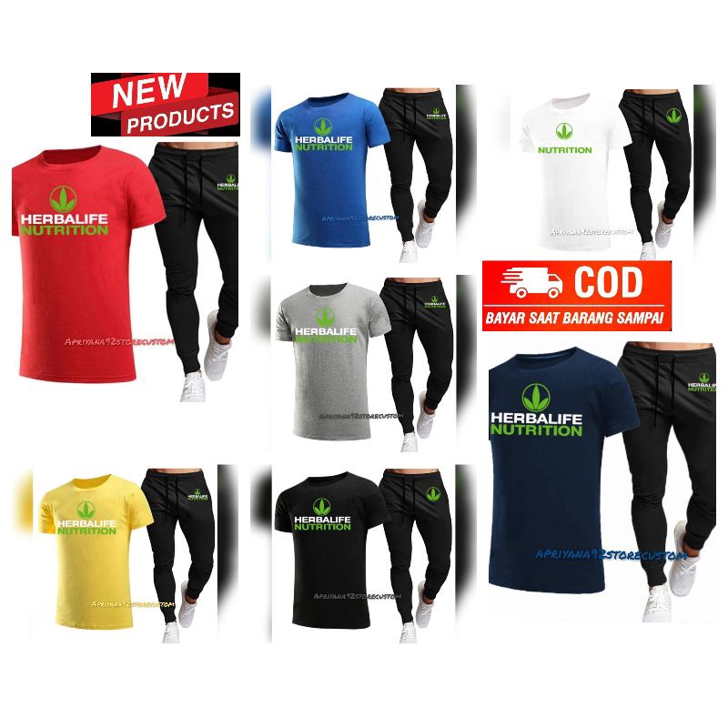 SETELAN OLAHRAGA HERBALIFE UNISEX KAOS WANITA HERBALIFE LENGAN PANJANG KAOS JUMBO  COTTON COMBAT 24S