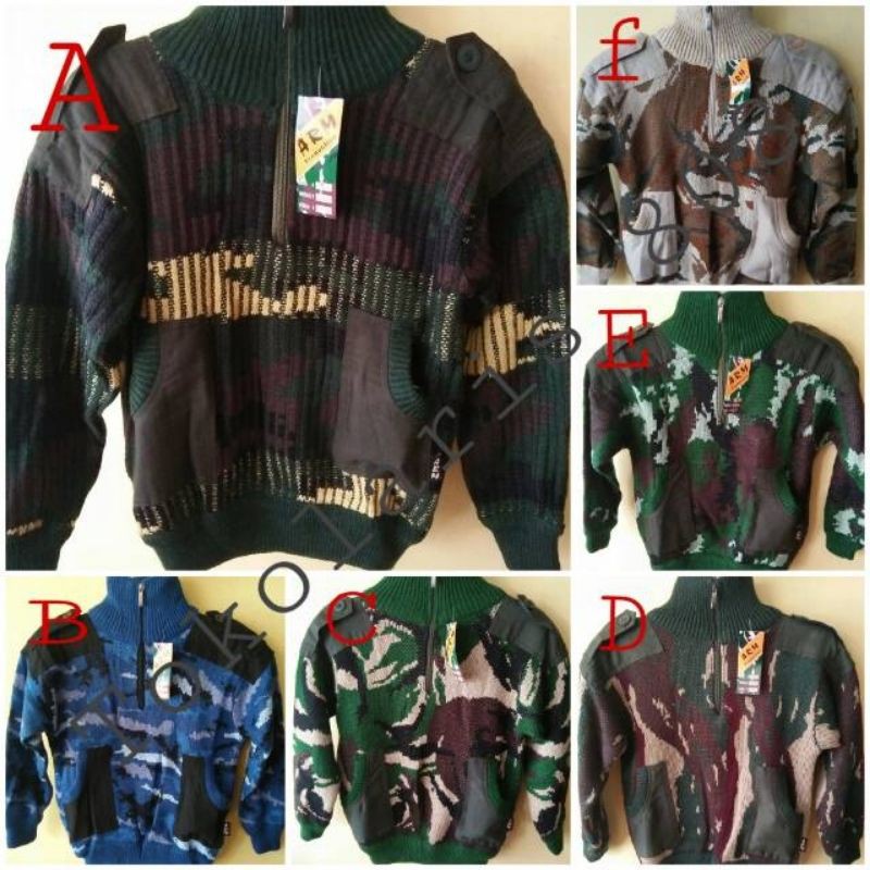 SWEATER ANAK2 ARMY //UMUR 7 THN &amp;10 THN