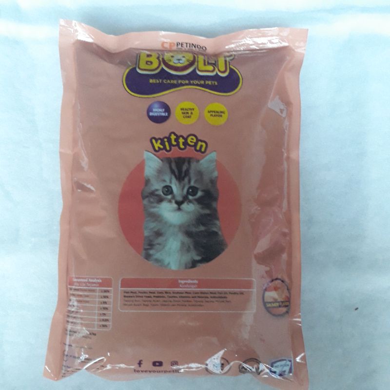 BOLT Kitten repack 1kg, pakan Kucing