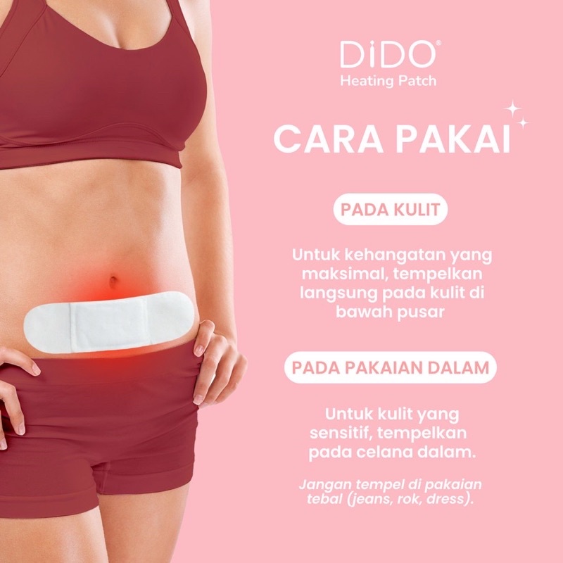 Dido Heating Patch Pereda Nyeri Menstruasi Haid Plester Koyo Hangat Perut Mengatasi Dilep Mens