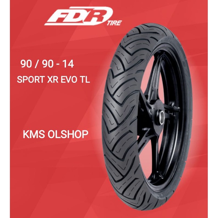 BAN LUAR FDR 90/90 14 SPORT XR EVO TUBLES SPORT XR EVO TL BAN FDR 90/90 14 SPORT XR EVO TUBLES