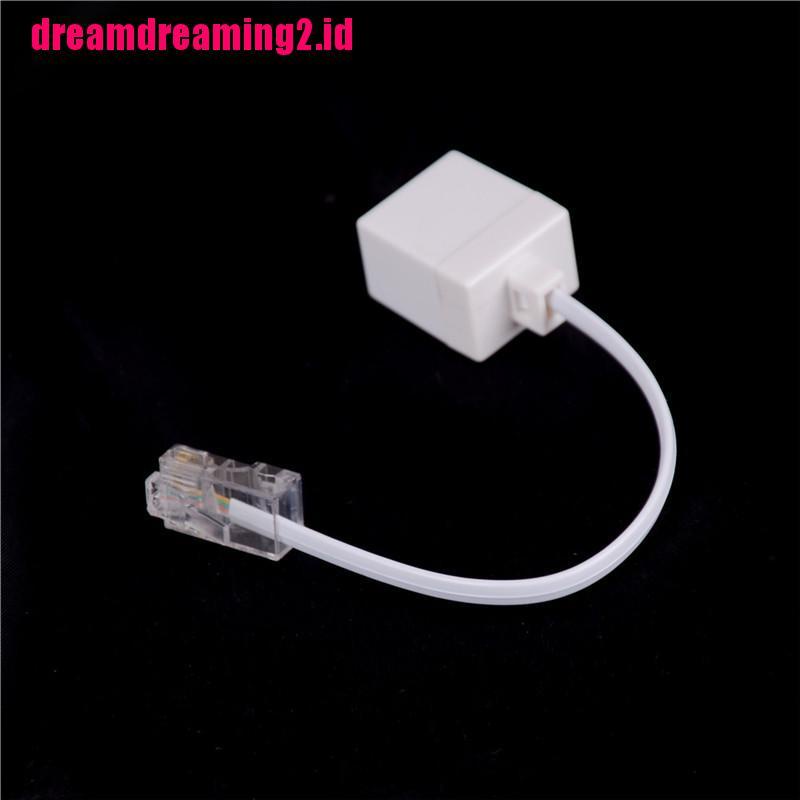 （✔✔❤Kabel Adapter Konverter RJ11 6P4C Female Ke Ethernet RJ45 8P8C Male F / M Untuk Handphone