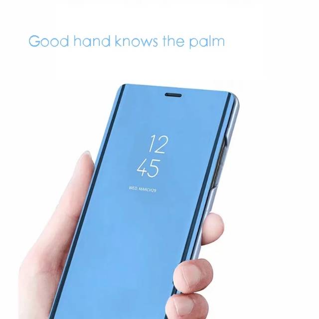 FLIP CASE MIRROR 360 SAMSUNG A70 STANDING CASE-HARDCASE MIROR SAMSUNG A70 CASE LIPAT CERMIN PREMIUM