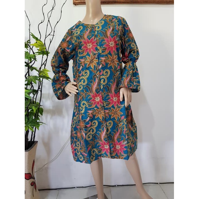 Terbaru dress batik paso   dress batik tunik   midi batik klasik Diskon