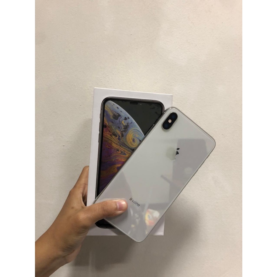 Jual Iphone Xs Max Gb Silver Inter Mulus Bagus Likenew Bh Shopee Indonesia