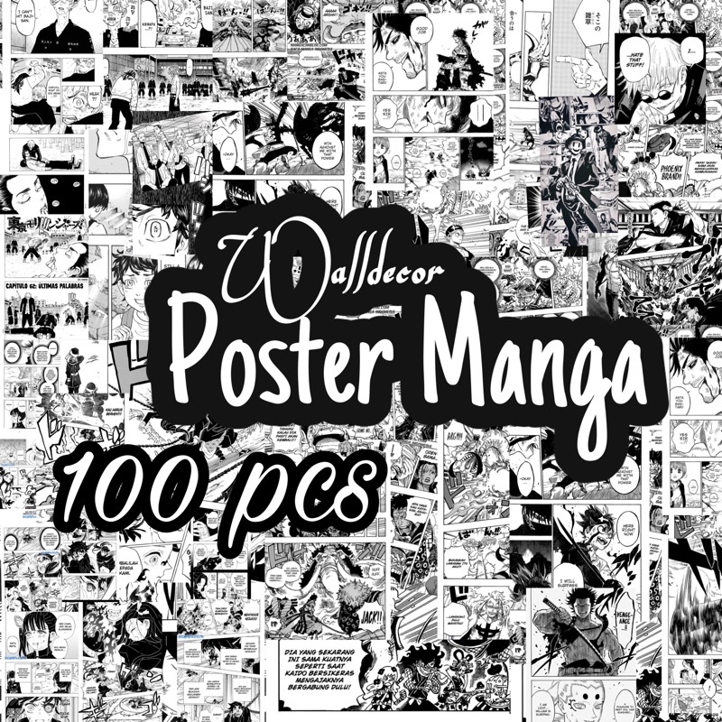 Manga Poster Anime Paket Black Clover Jujutsu Kaisen Aesthetic Tokyo Revenger Mikey