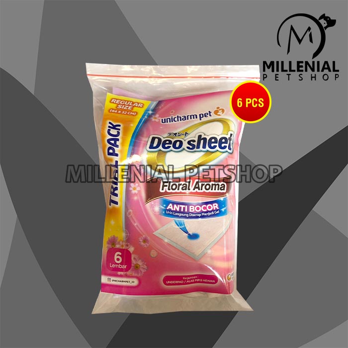 Deo-sheet Alas Pipis Poop anjing Perlak Hewan 6 pcs Repack
