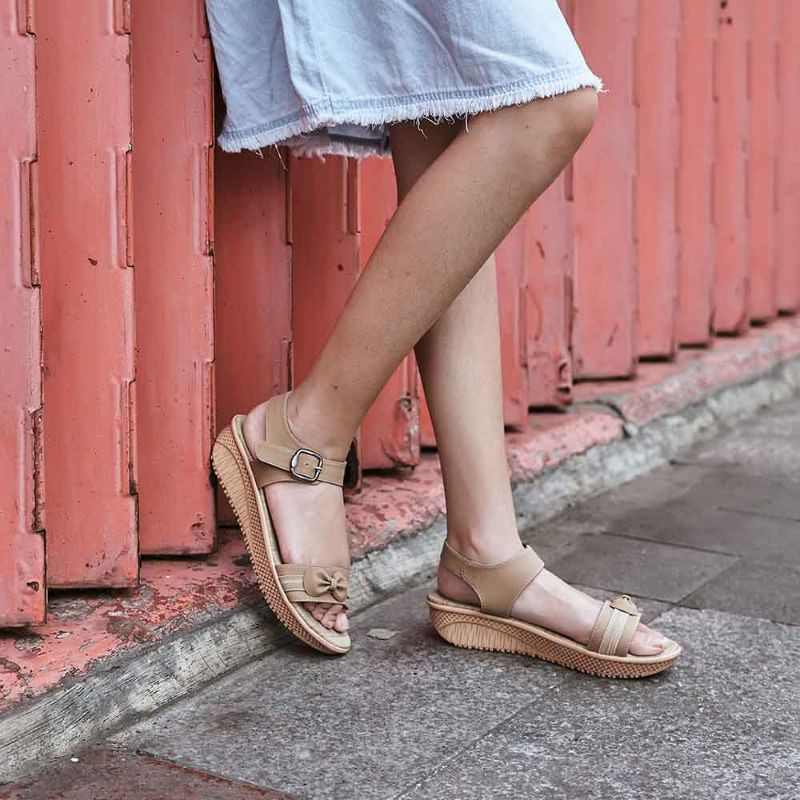 Sandal wedges wanita sendal cantik high quality garansi original best lokal produk