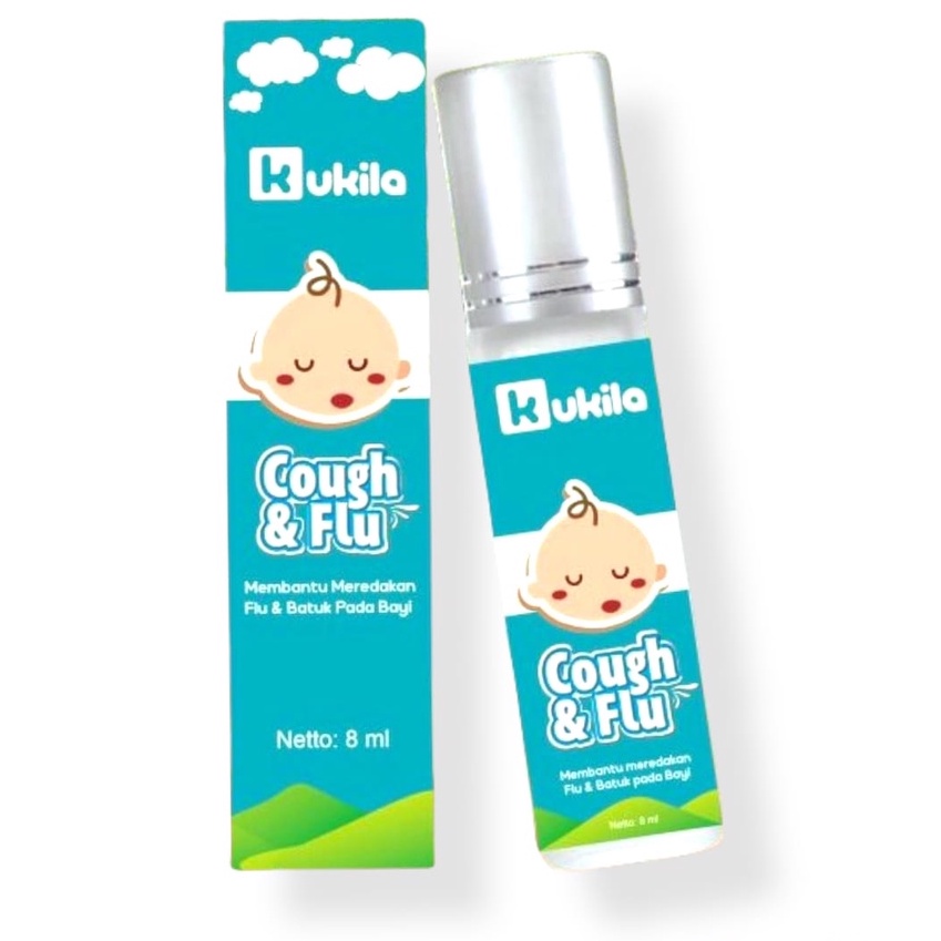 Kukila Essential Oil Baby Cough N Flu 8ml Pereda Batuk Pilek Hidung Tersumbat Pada Anak 0 - 3 Years-1