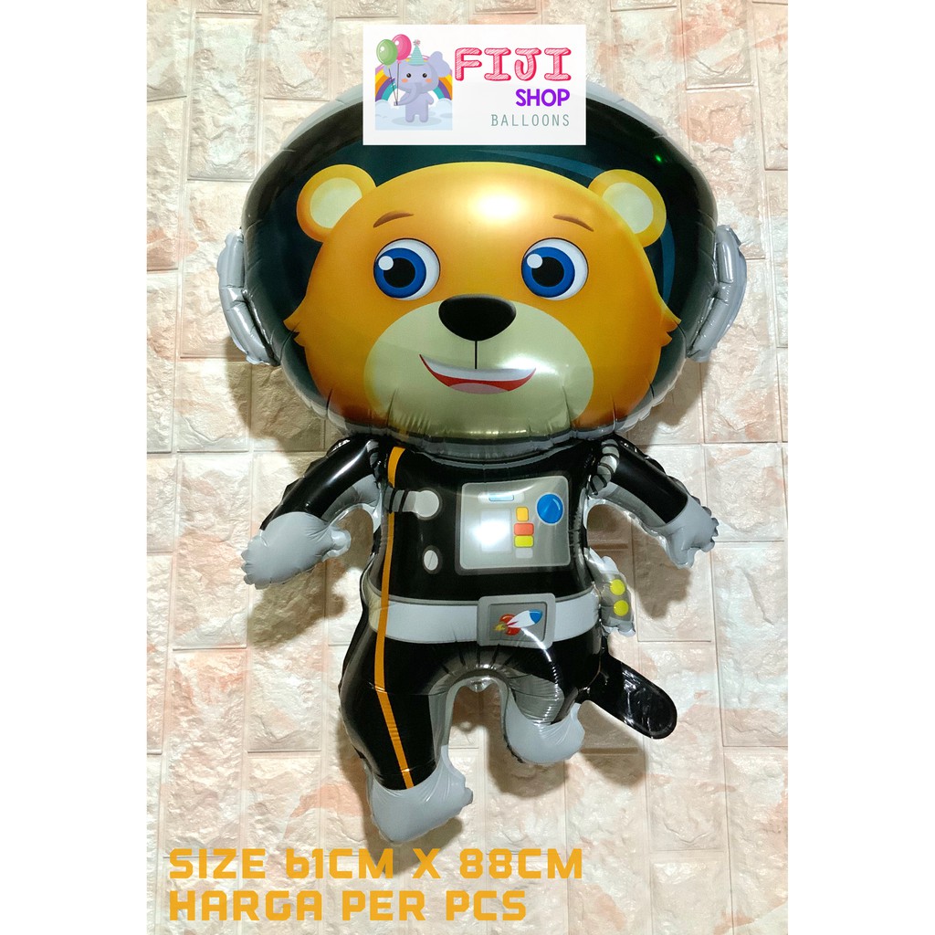 Balon Foil Astronot Bear / Balon Luar Angkasa Beruang