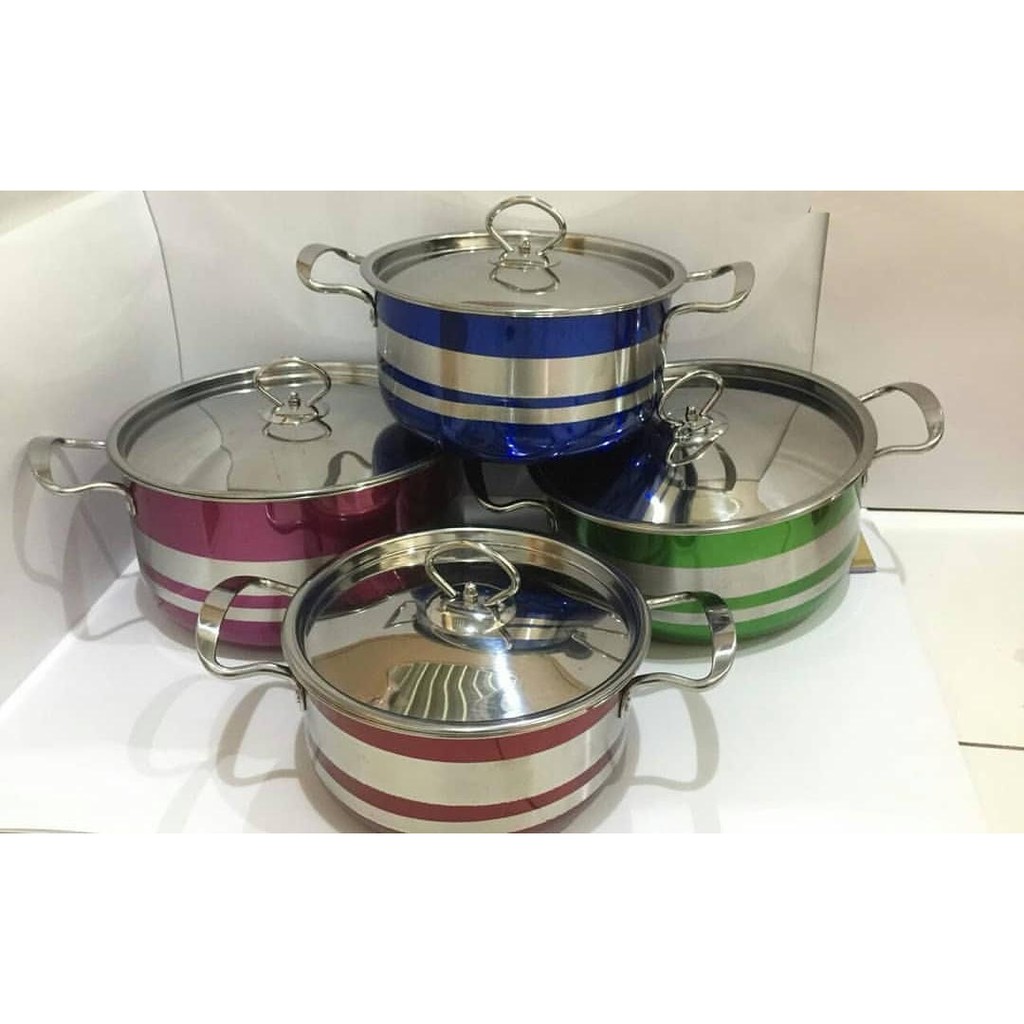 Stainless steel cookware set / Panci set rainbow