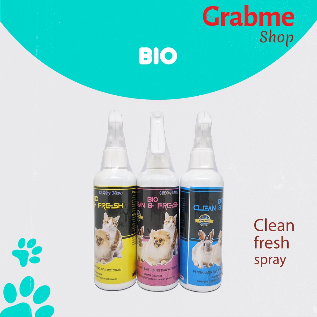 Penghilang bau Pesing &amp; Kotoran Kucing,anjing dll Bio clean Fresh