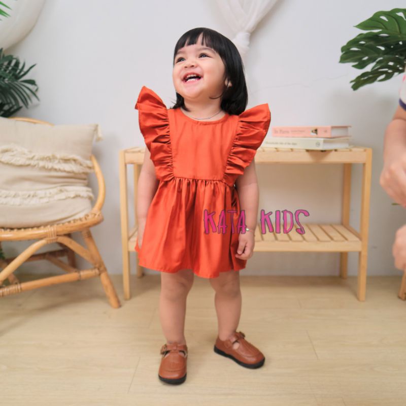 KATA KIDS Dress Anak Perempuan/Baju Anak Perempuan Tasya Dress Original by Kata Kids