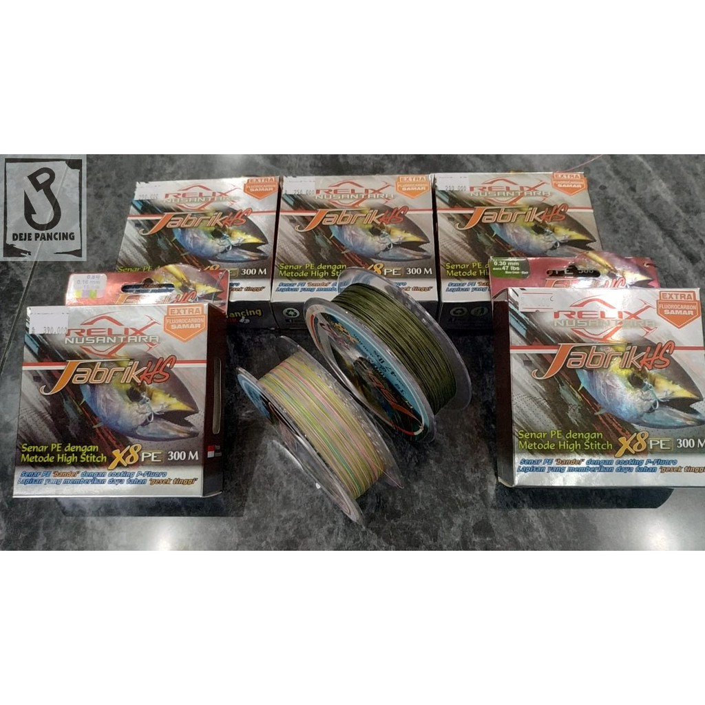 Senar PE Relix Nusantara Jabrik HS 300M Pe 0.8 Pe 1 Pe 1.5 Pe 2 Pe 2.5 Pe 3 Pe 3,5 Pe 4 Pe 5 Pe 6 Pe
