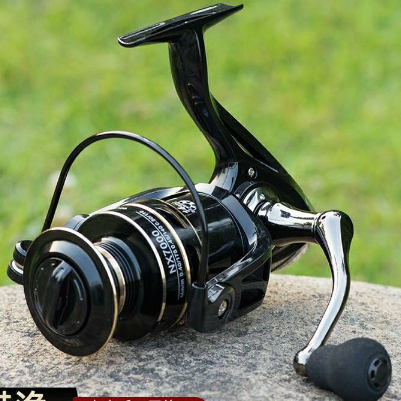 HOT PRODUCT NX2000 3000 4000 5000 6000 7000 Series Metal Reel Pancing Laut Empang Sungai - Black