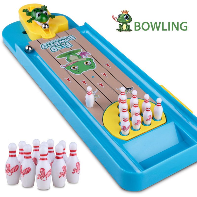 Mainan Anak FROG BOWLING Board Game Bowling Katak Mainan Bowling Mini