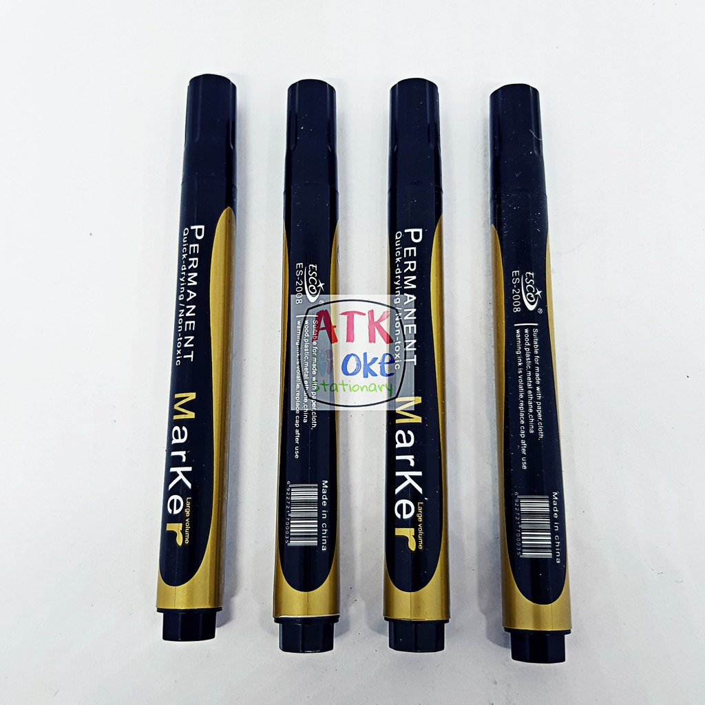 

1 Pcs Spidol Esco Permanent Maker ES 2008 ( Tidak Bisa di Hapus ) Hitam