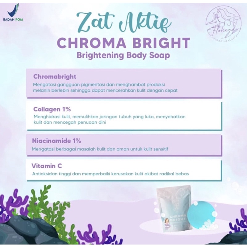 READY! SABUN FLOHERA CHROMA BRIGHT SOAP FLOHERA WHITENING BRIGHTENING SOAP SABUN CHROMA BRIGHT FLOHERA SABUN PEMUTIH PENCERAH BADAN