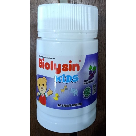 Biolysin Kids Tab 30 Tablet Kunyah / Menambah Nafsu Makan / Imun Tubuh / Tumbung Kembang