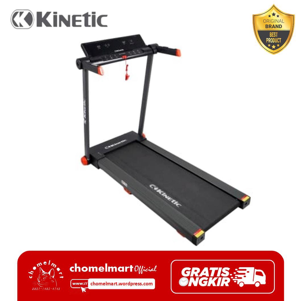 Kinetic Treadmill Motorized 0.8hp - Hitam/orange