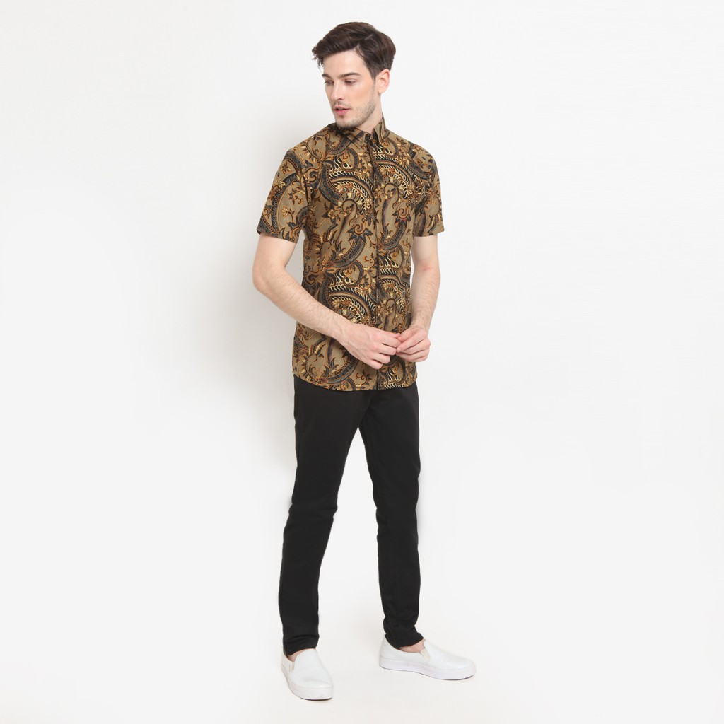 Kemeja Batik Golden Compass lengan pendek/ panjang