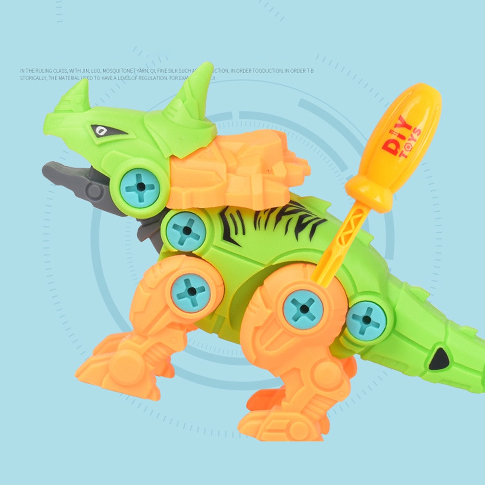 【TK】Kids Disassembly Assembly Dinosaur Toy Set Screw Nut Combination Assembling Dinosaurs Children Educational Toys