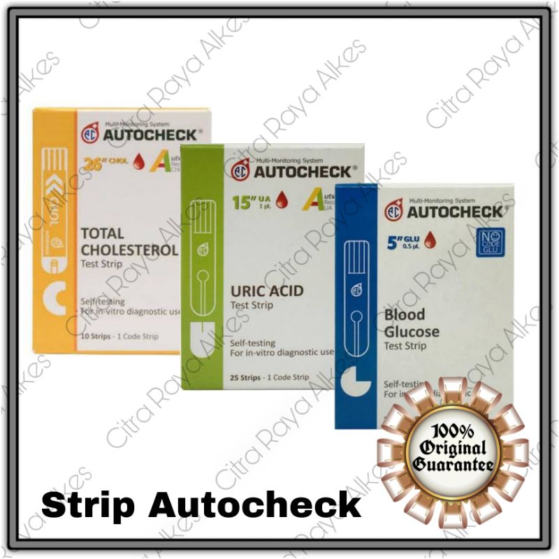 autocheck strip / autocheck gula darah / autocheck kolesterol / autocheck asam urat
