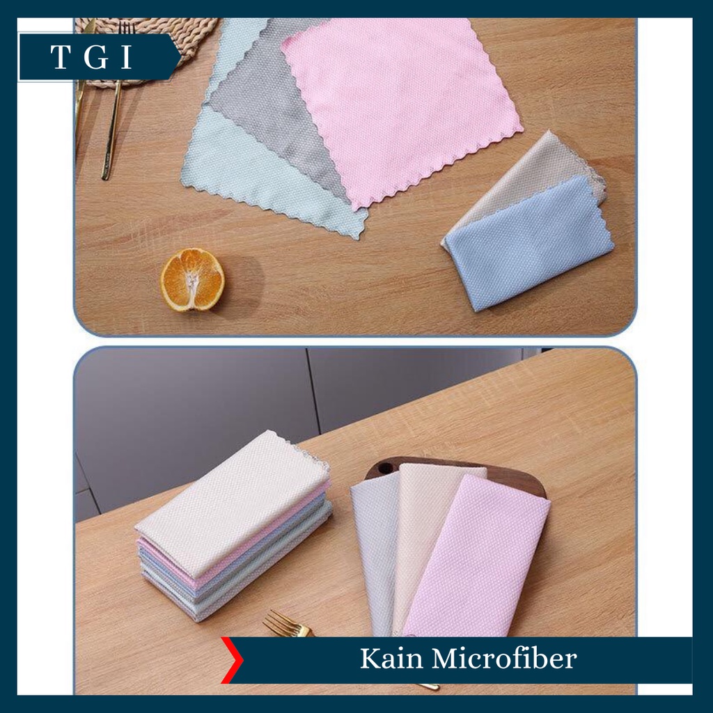 TGI - KAIN LAP DAPUR MEJA PIRING ANTI MINYAK MICROFIBER KITCHEN TOWEL SERBAGUNA SERAP AIR CLEANING