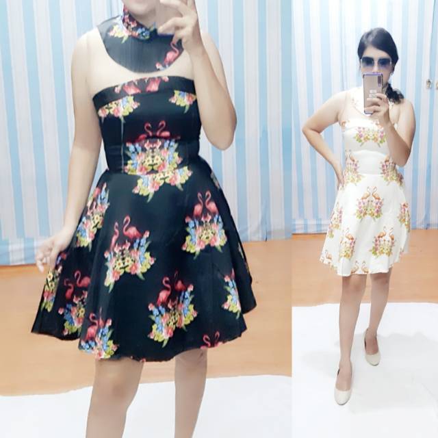 Dress Vika Black Cream