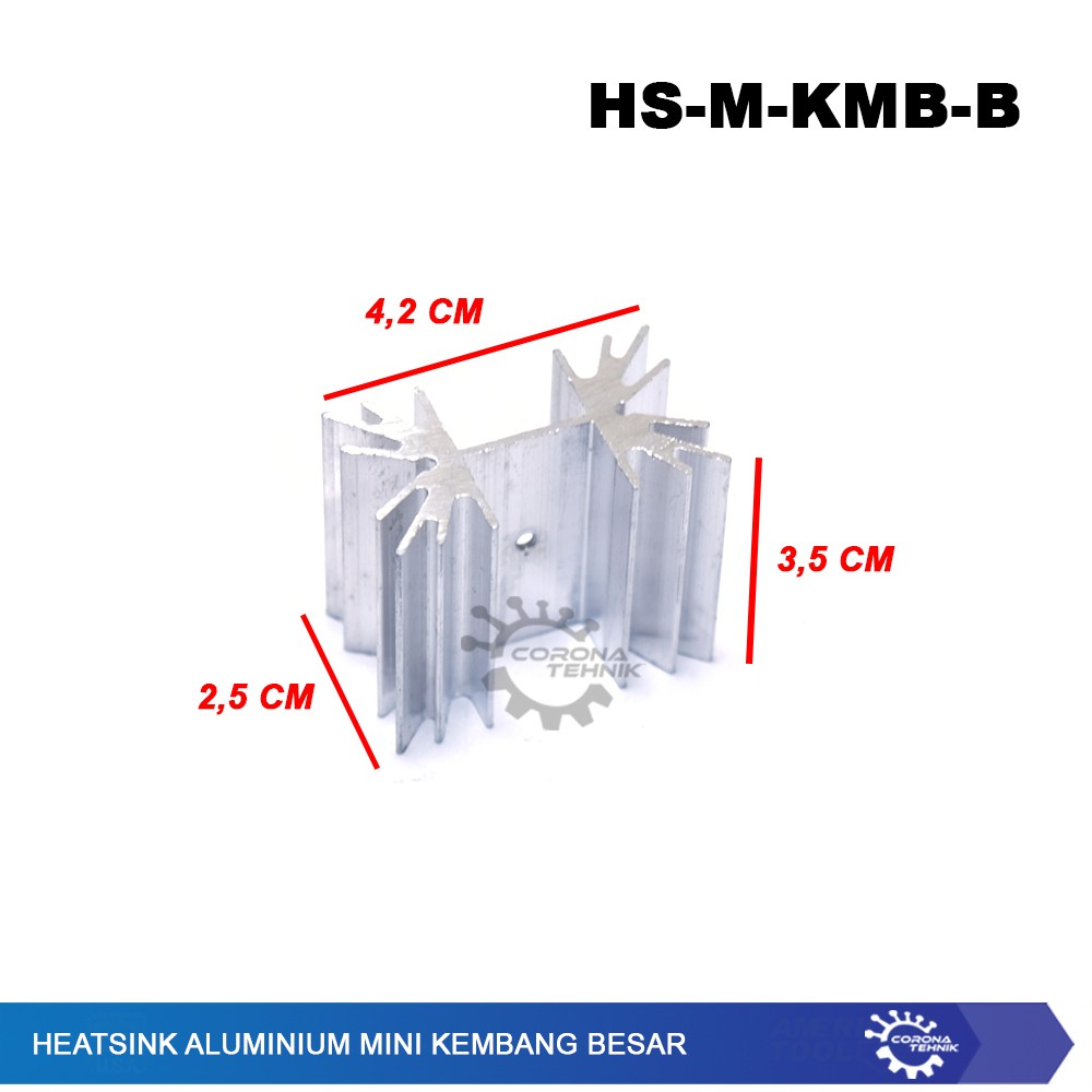 Heatsink Mini Kembang Besar alumunium