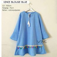 VINCE BLOUSE BLUE
