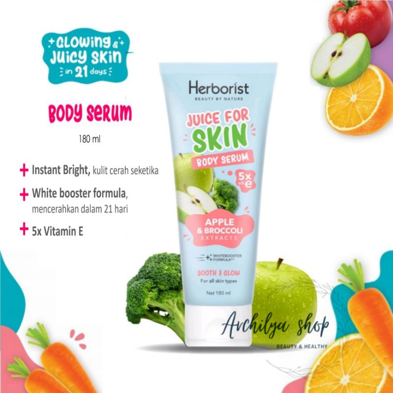 Herborist Juice For Skin Body Serum Apple &amp; Broccoli 180ml/Handbody Lotion/Body Serum