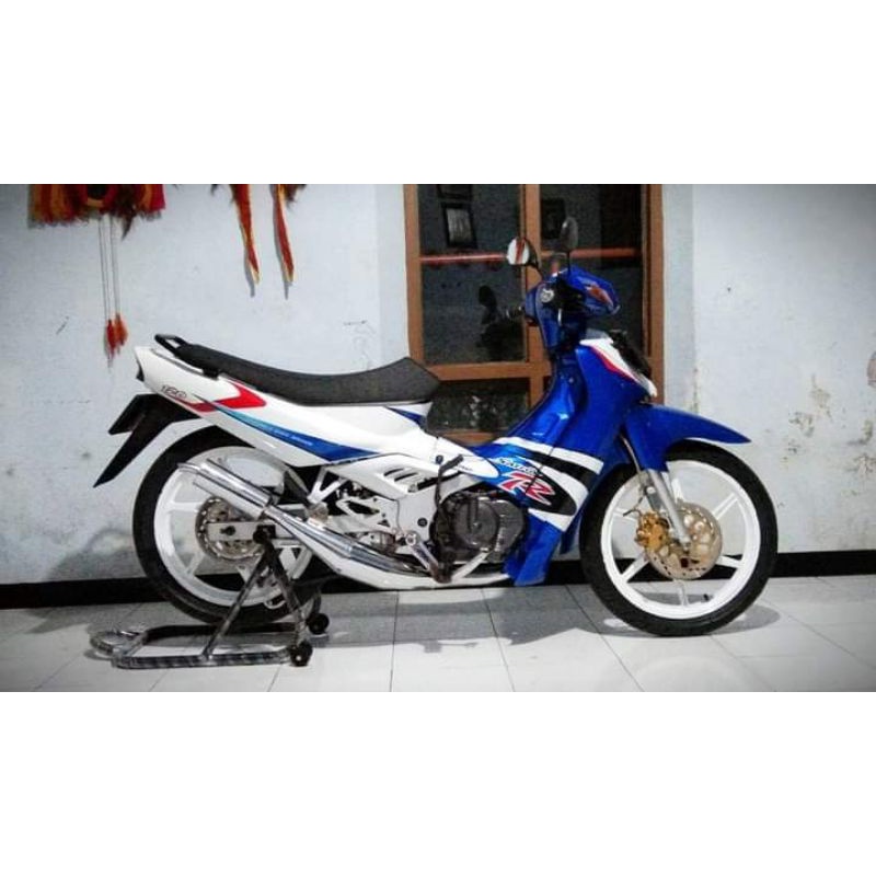 (BISA COD) Striping Satria R Lumba Biru Sticker Satria Lumba Biru Putih 2001 2002