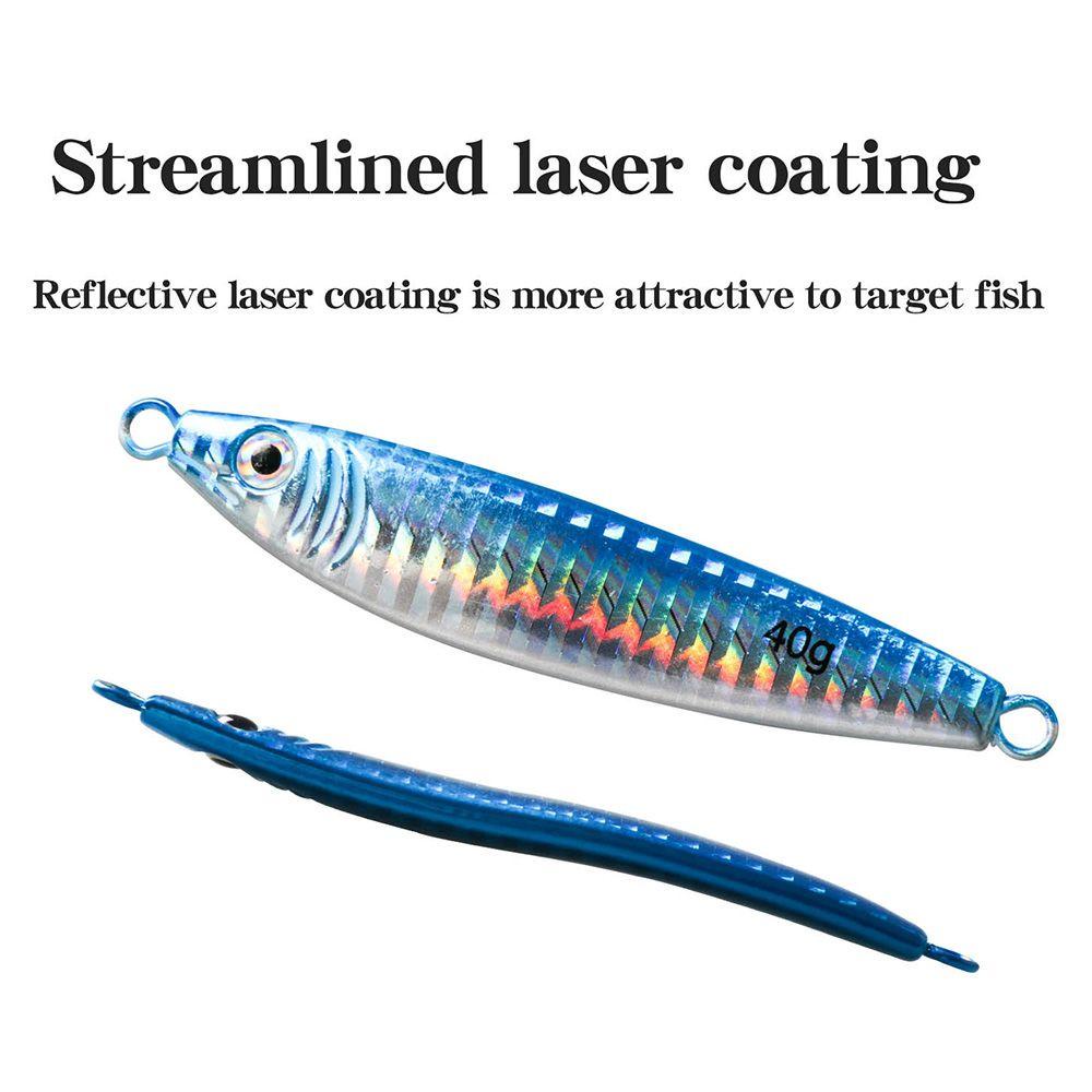 Preva Metal Fishing Lure belly glow Bass Hook Ikan Kecil 40g 85mm Memimpin Casting