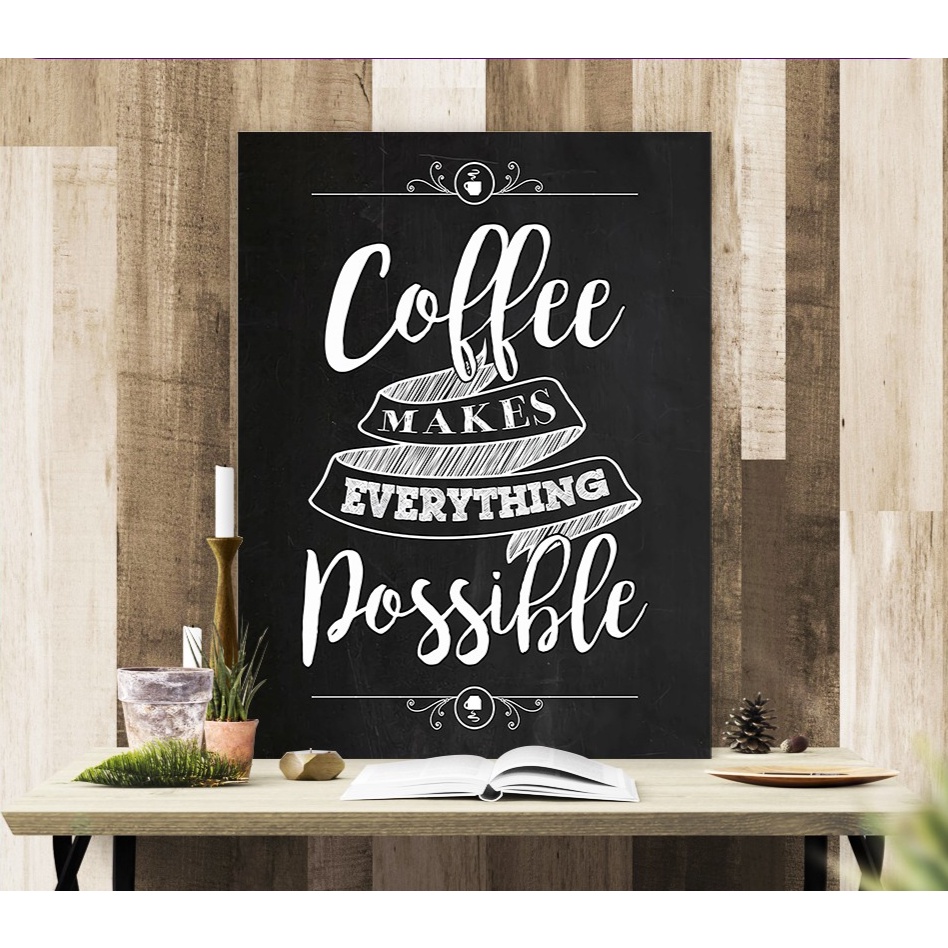 Dekor_Art07.id - HIASAN DINDING QUOTES KOPI